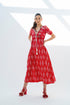 V NECK SHORT SLEEVES DRESS - Barrus London